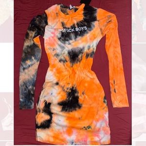 Multiple Colored Fashion Nova Long Sleeve Dress